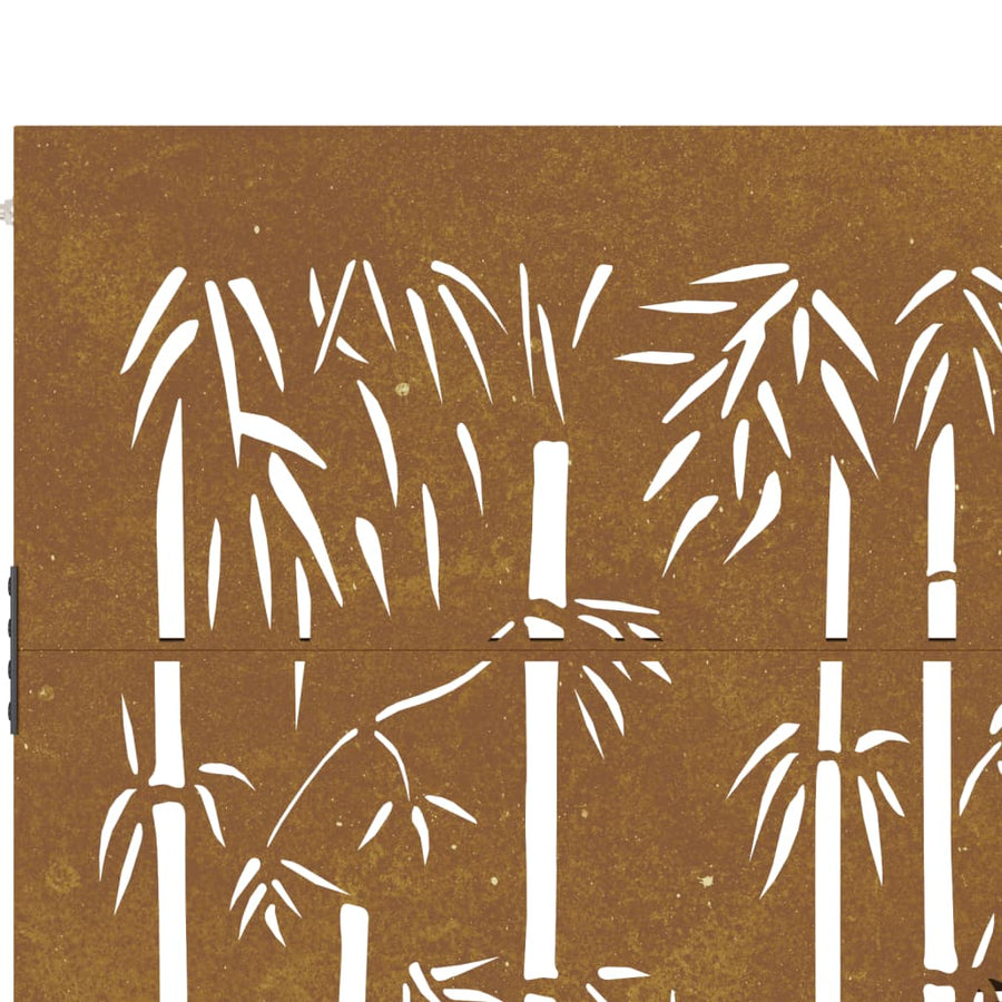 Poort 85X200 Cm Bamboe-Ontwerp Cortenstaal