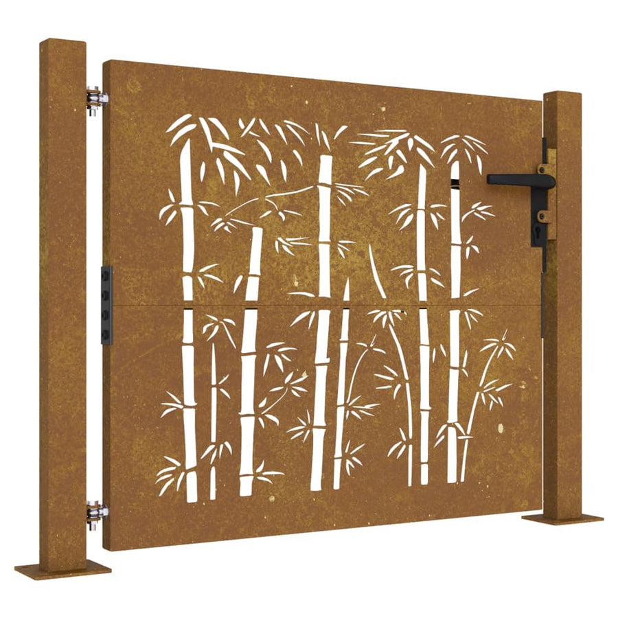 Poort 105X80 Cm Bamboe-Ontwerp Cortenstaal 105 x 80 cm