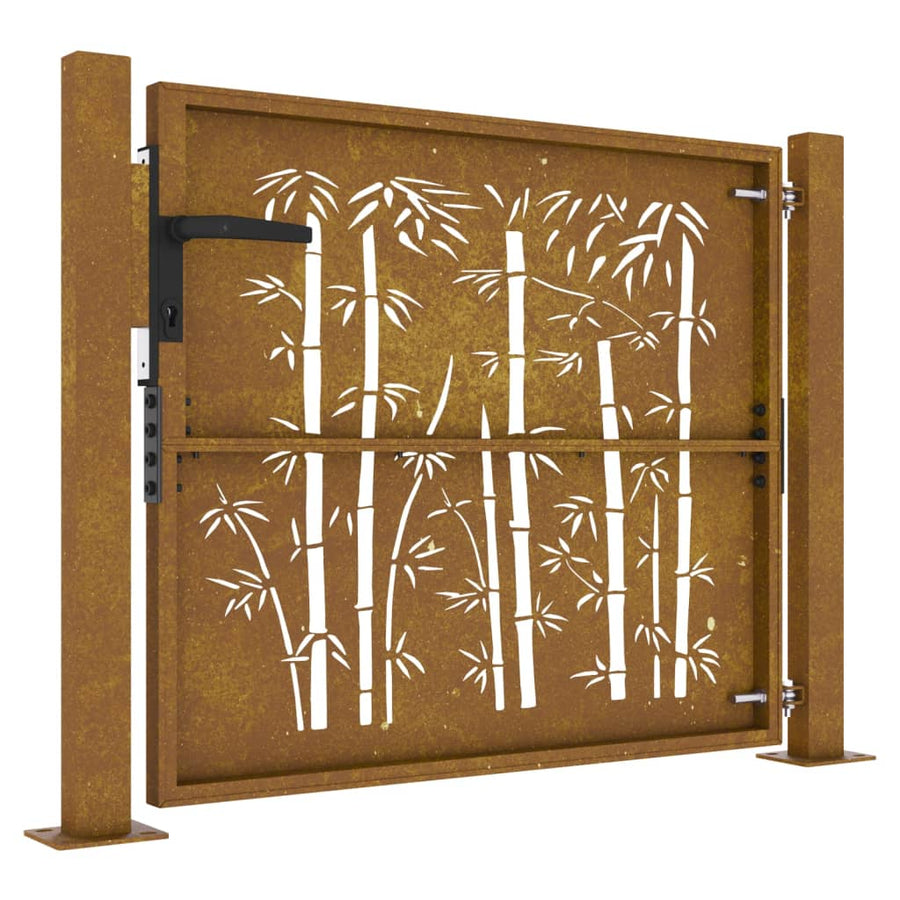 Poort 105X80 Cm Bamboe-Ontwerp Cortenstaal 105 x 80 cm