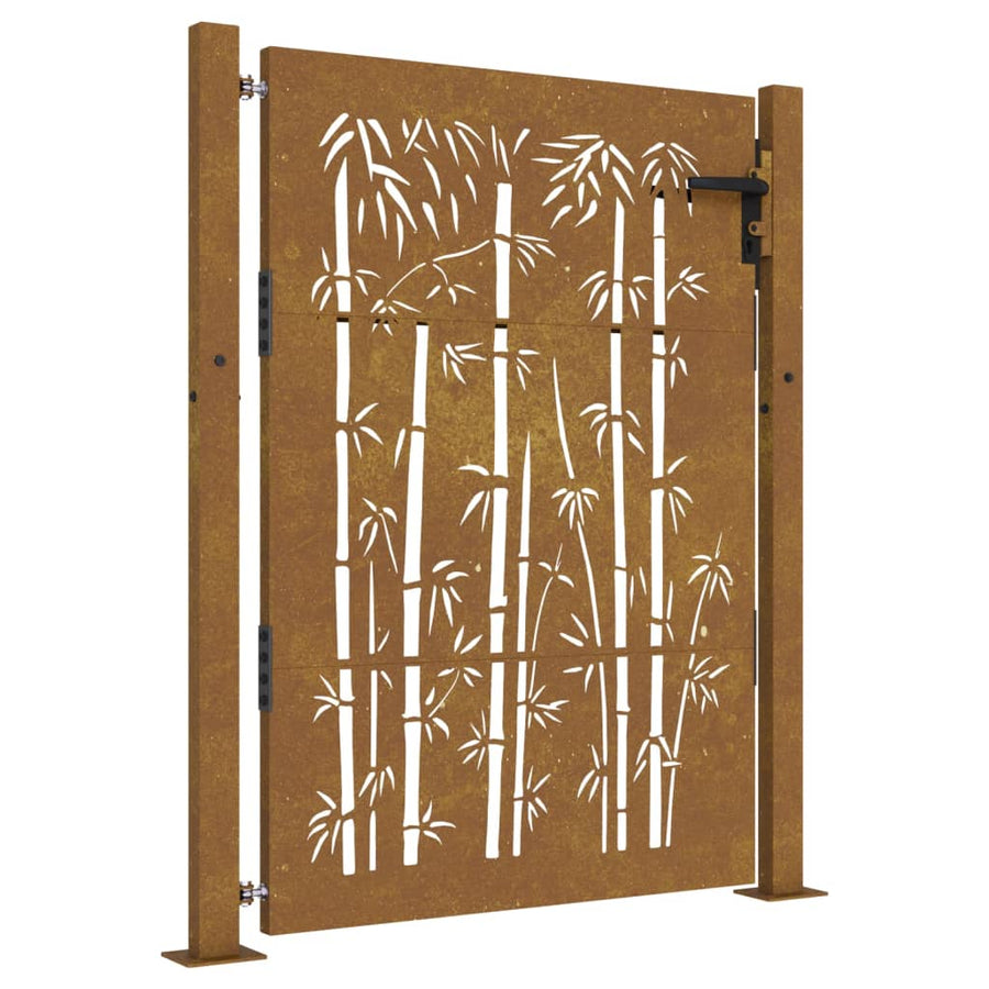 Poort 105X130 Cm Bamboe-Ontwerp Cortenstaal