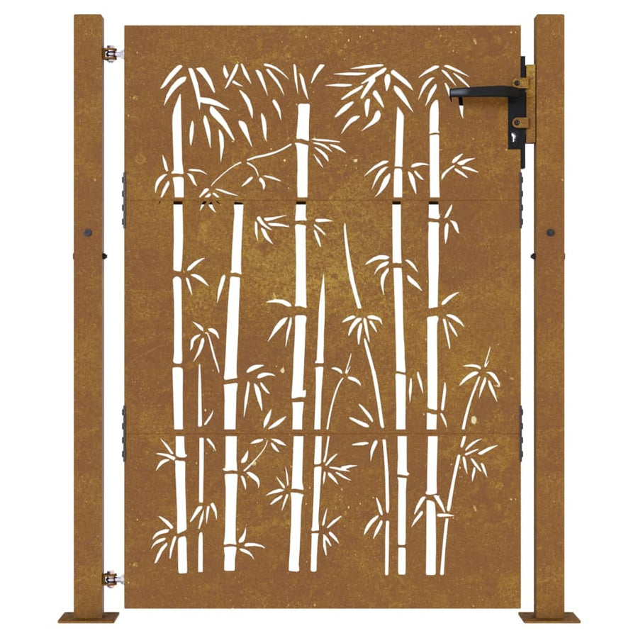 Poort 105X130 Cm Bamboe-Ontwerp Cortenstaal