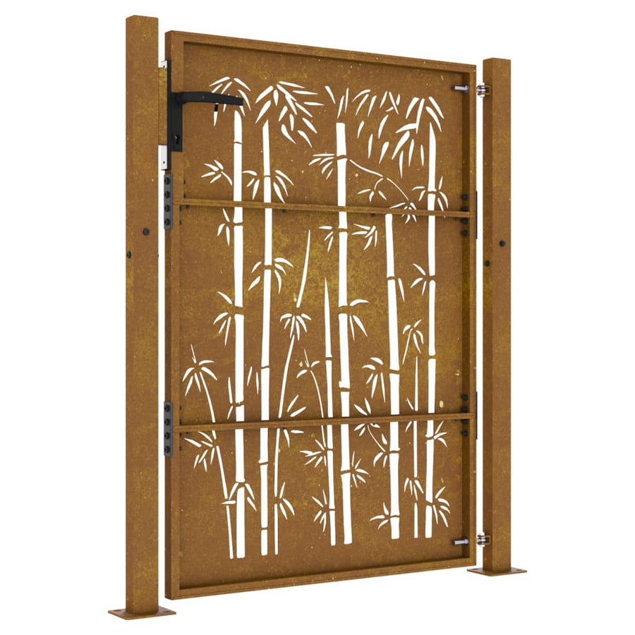 Poort 105X130 Cm Bamboe-Ontwerp Cortenstaal