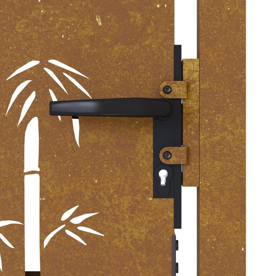 Poort 105X130 Cm Bamboe-Ontwerp Cortenstaal