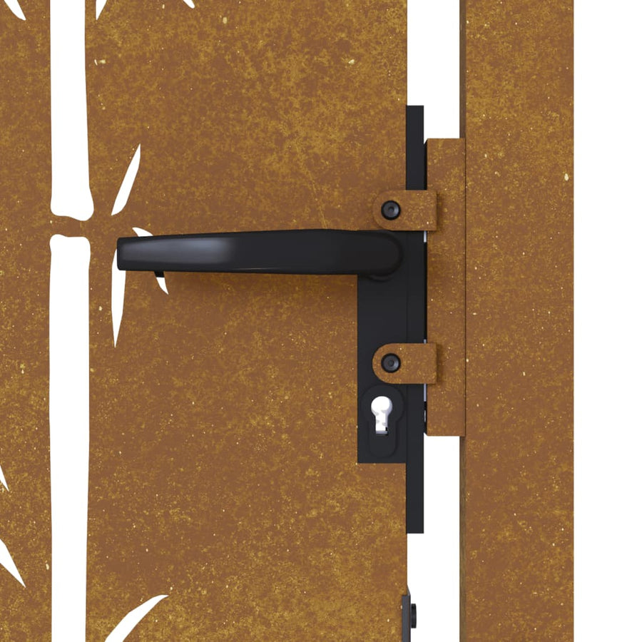 Poort 105X205 Cm Bamboe-Ontwerp Cortenstaal