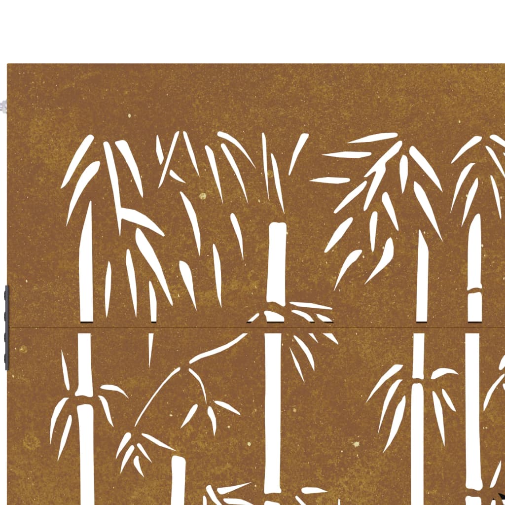 Poort Bamboe-Ontwerp Cortenstaal 105 x 205 cm