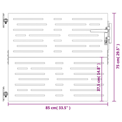 Poort 85X75 Cm Vierkant Cortenstaal 85 x 75 cm