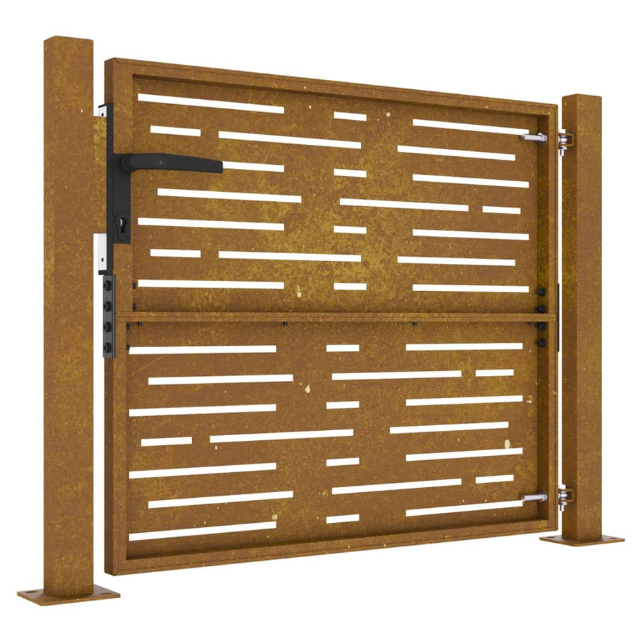 Poort 105x105 cm vierkant cortenstaal 105 x 105 cm