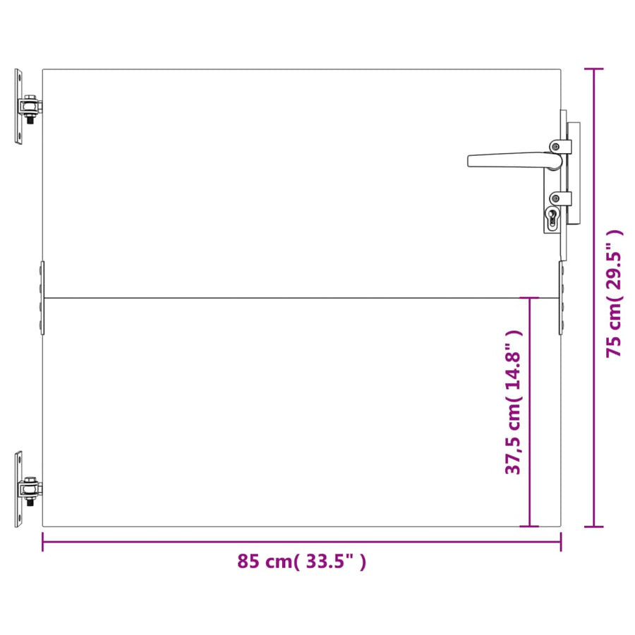 Poort Cortenstaal 85 x 75 cm