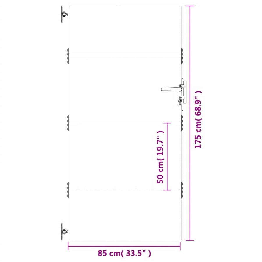 Poort 85X175 Cm Cortenstaal
