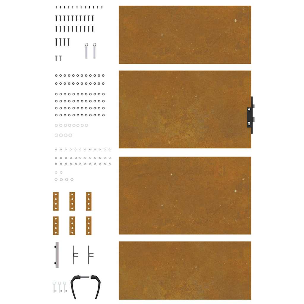 Poort 85x175 cm cortenstaal