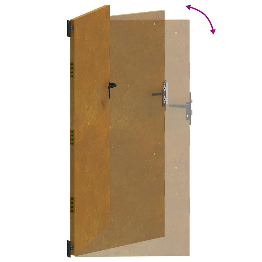 Poort Cortenstaal 85 x 200 cm