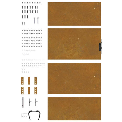 Poort Cortenstaal 85 x 200 cm