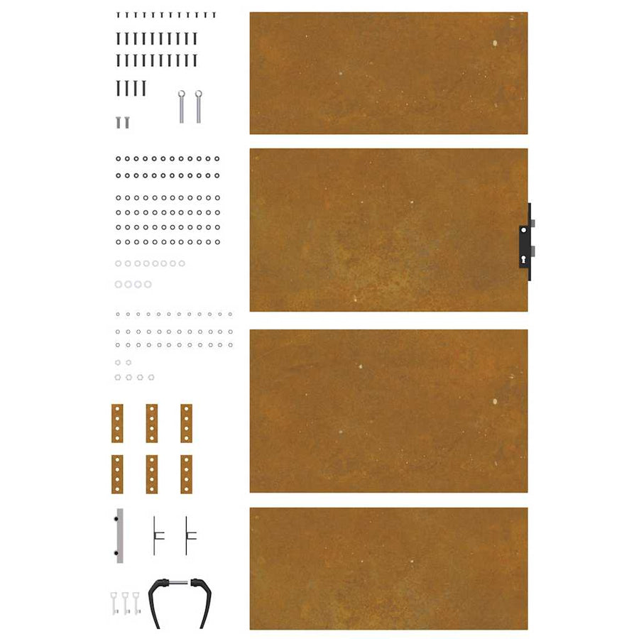 Poort Cortenstaal 85 x 200 cm