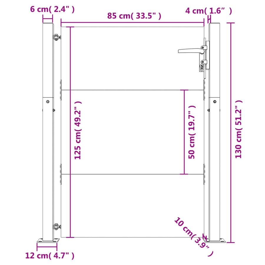 Poort 105x130 cm cortenstaal 105 x 130 cm