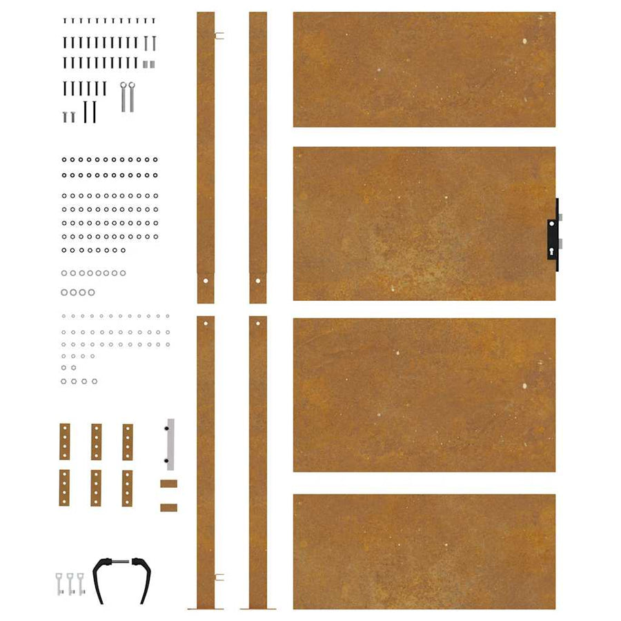 Poort Cortenstaal 105 x 180 cm
