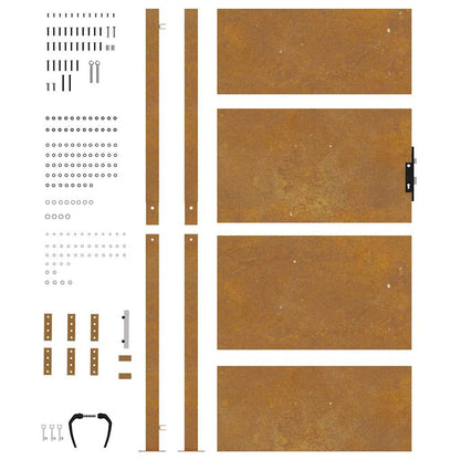 Poort Cortenstaal 100 x 200 cm