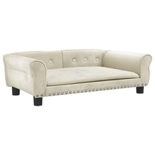 Hondenmand Fluweel Kleurig 95 x 55 x 30 cm crème