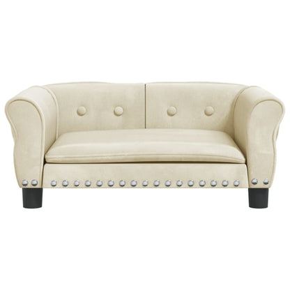 Hondenmand Fluweel Kleurig 70 x 45 x 30 cm crème