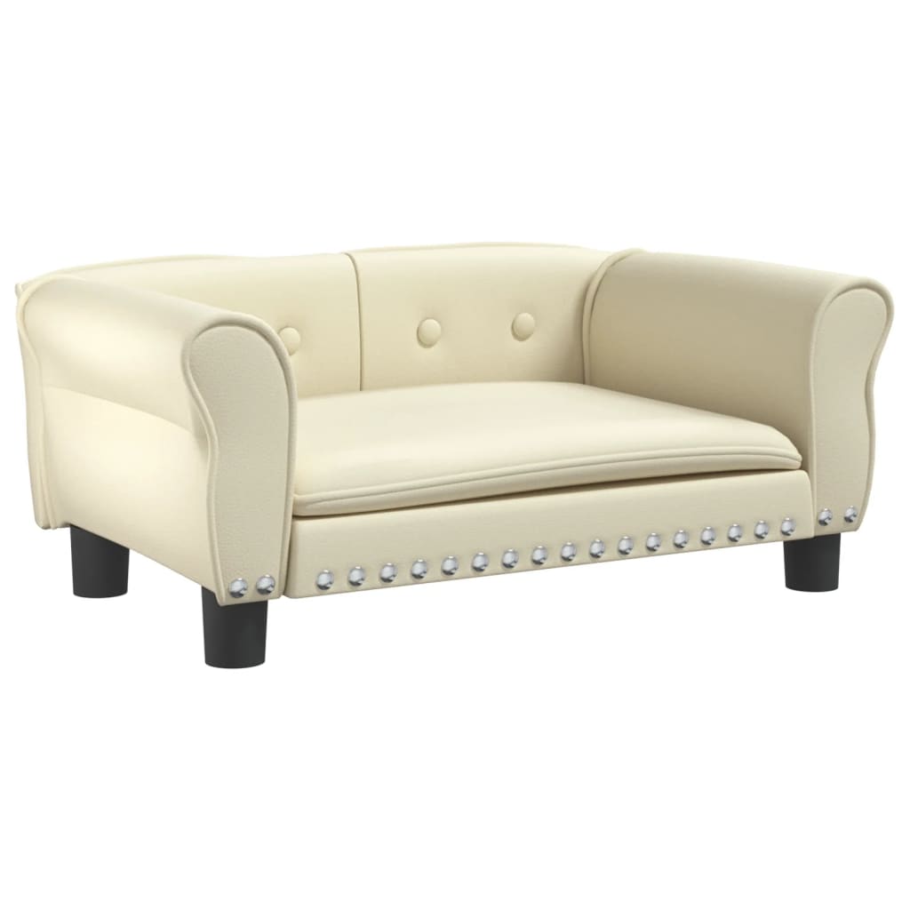 Hondenmand Kunstleer Kleurig 70 x 45 x 30 cm crème