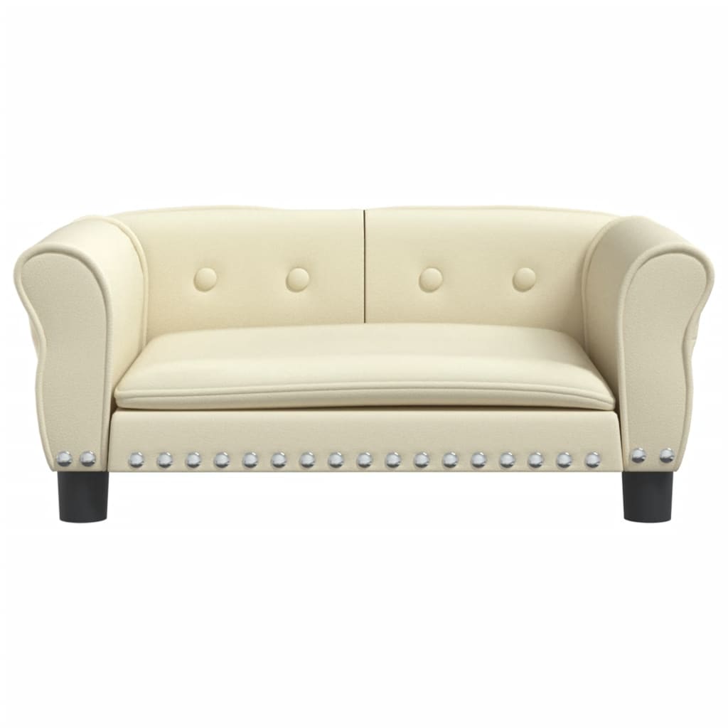 Hondenmand Kunstleer Kleurig 70 x 45 x 30 cm crème