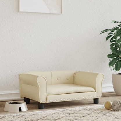 Hondenmand Kunstleer Kleurig 70 x 45 x 30 cm crème