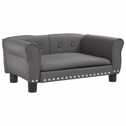 Hondenmand Kunstleer 70 x 45 x 30 cm Grijs