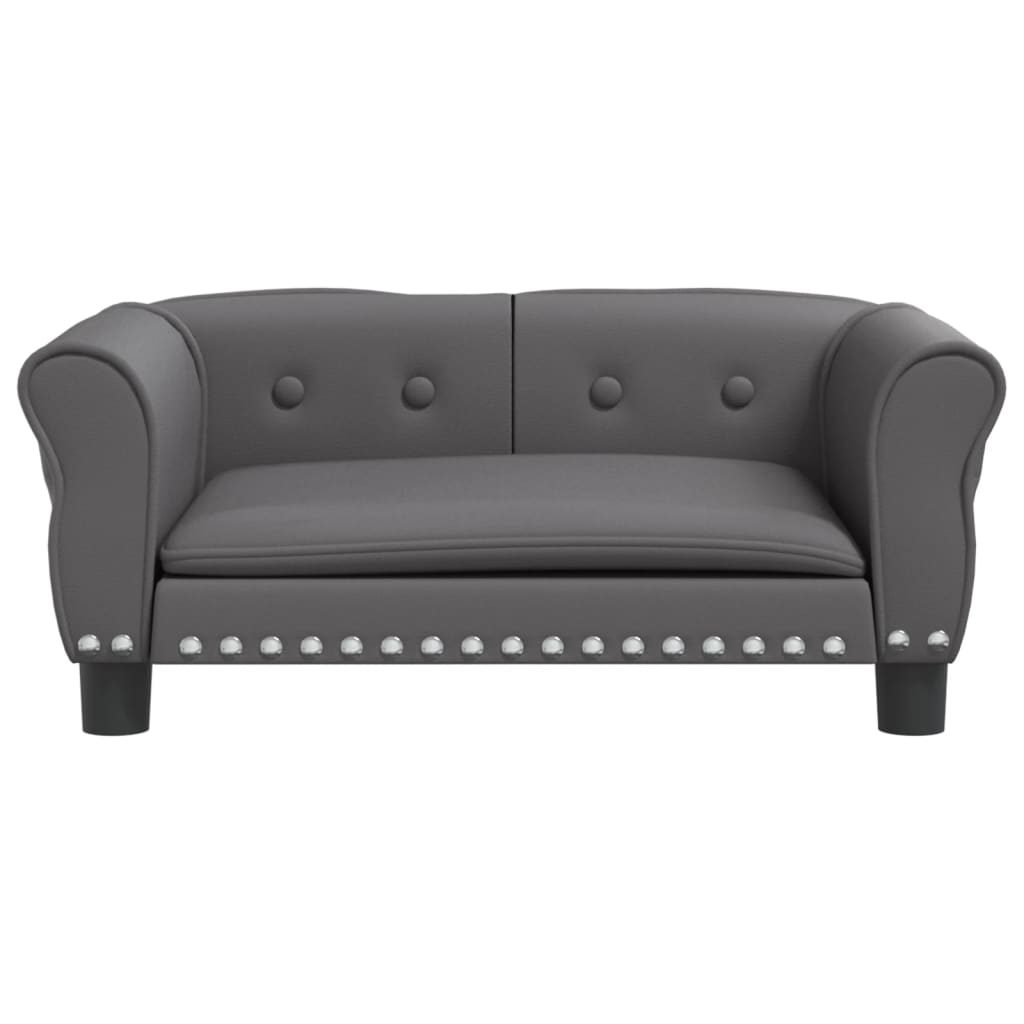 Hondenmand Kunstleer 70 x 45 x 30 cm Grijs