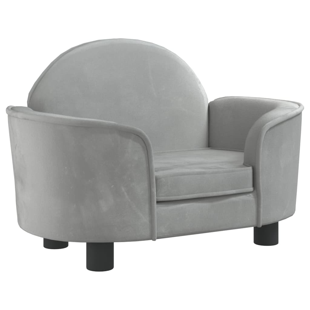 Hondenmand 66x40x45 cm fluweel lichtgrijs Lichtgrijs