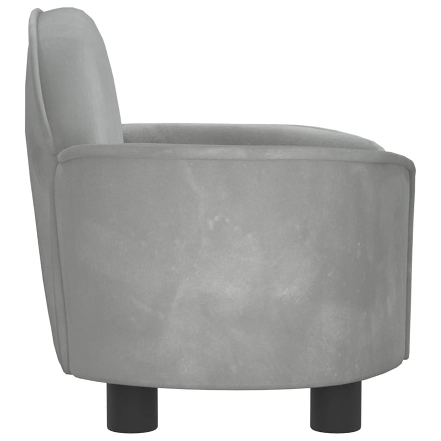 Hondenmand 66x40x45 cm fluweel lichtgrijs Lichtgrijs
