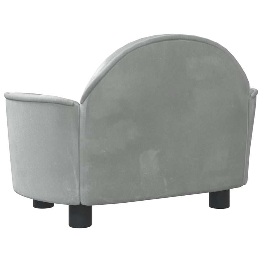 Hondenmand 66x40x45 cm fluweel lichtgrijs Lichtgrijs