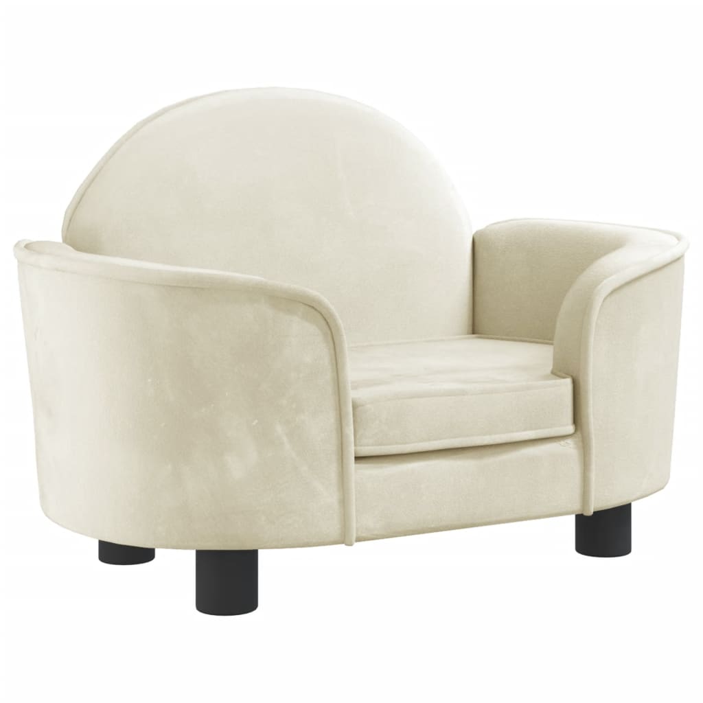 Hondenmand 66x40x45 cm fluweel crèmekleurig crème