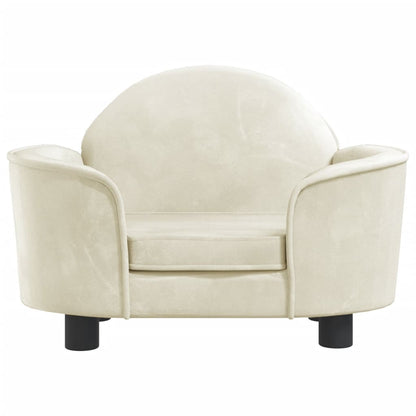 Hondenmand 66x40x45 cm fluweel crèmekleurig crème