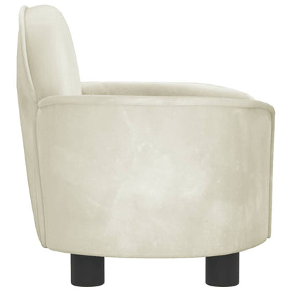 Hondenmand 66x40x45 cm fluweel crèmekleurig crème