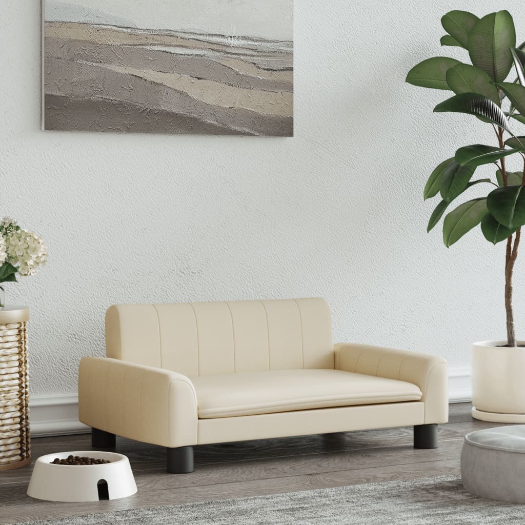 Hondenmand Stof Kleurig 70 x 45 x 30 cm crème