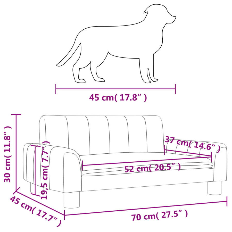 Hondenmand 70X45X30 Cm Stof Bruin 70 x 45 x 30 cm