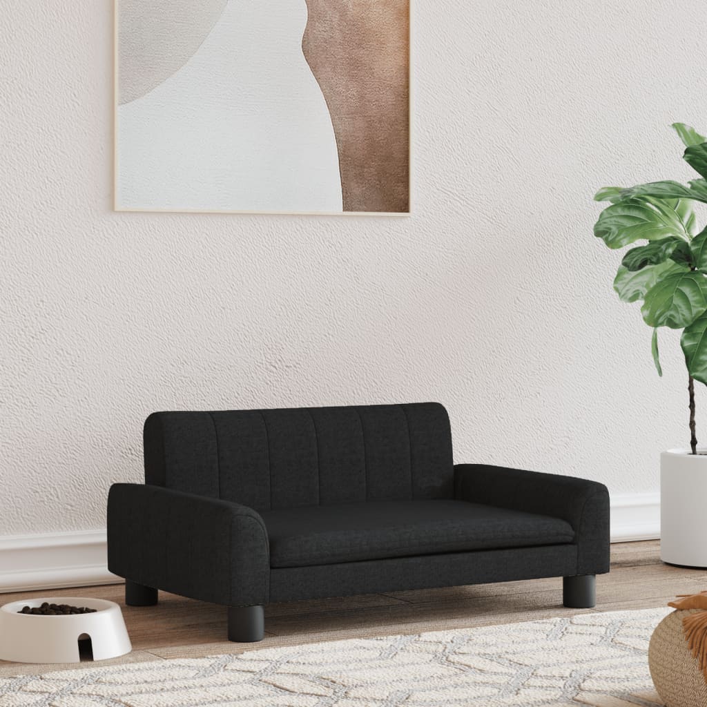 Hondenmand Stof 70 x 45 x 30 cm Zwart