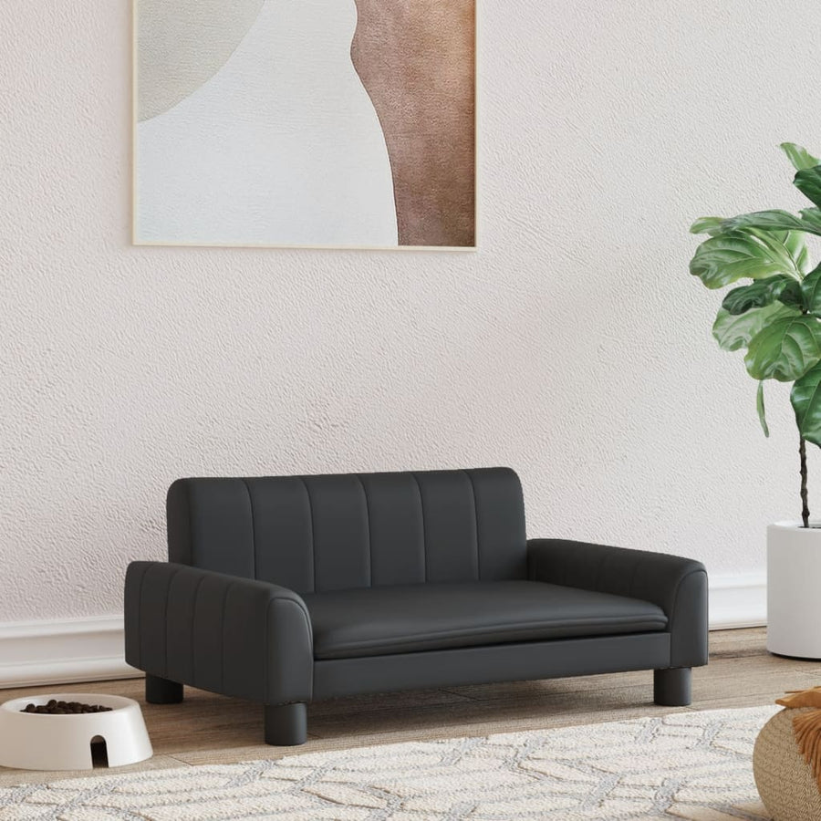 Hondenmand Kunstleer 70 x 45 x 30 cm Zwart
