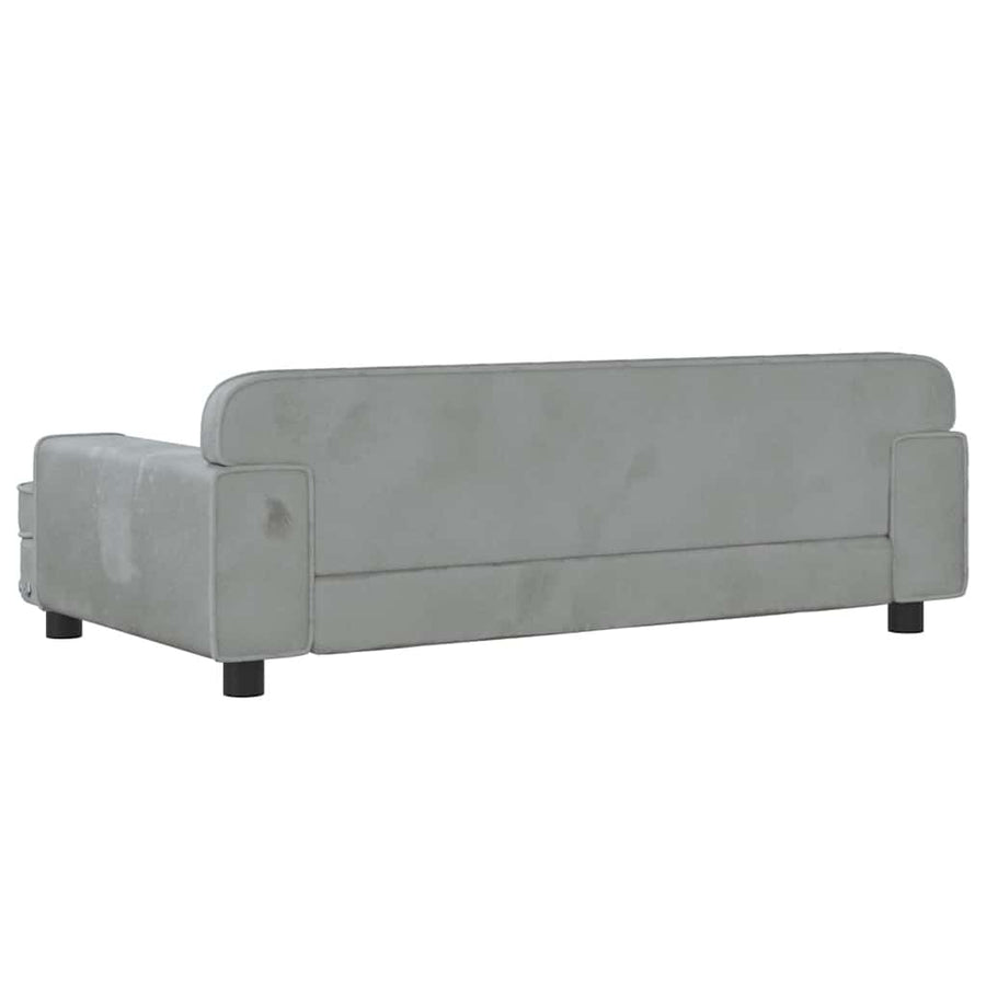 Hondenmand 90X53X30 Cm Fluweel Lichtgrijs