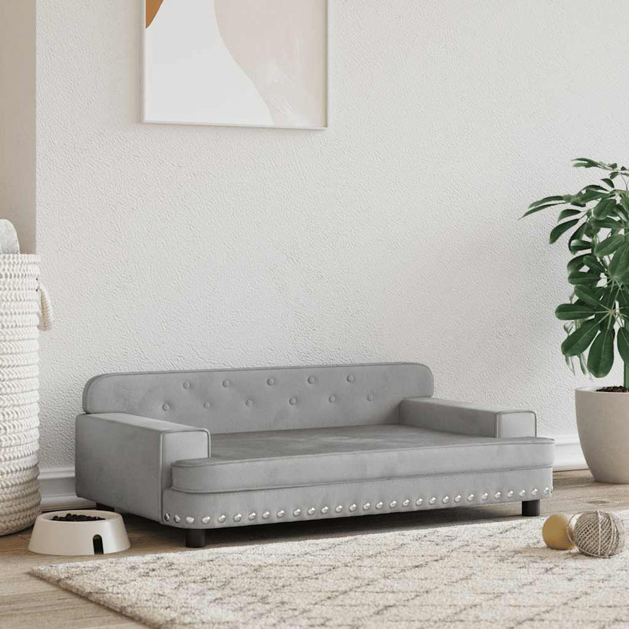 Hondenmand 90X53X30 Cm Fluweel Lichtgrijs