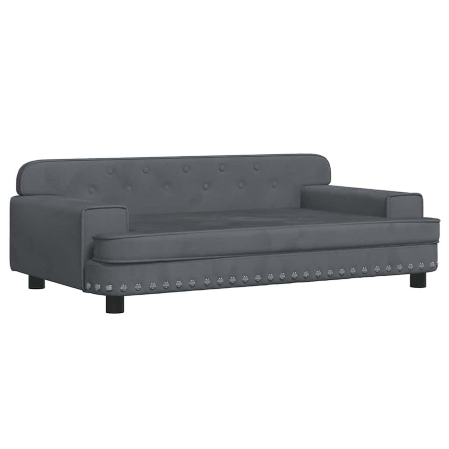 Hondenmand 90X53X30 Cm Fluweel Donkergrijs
