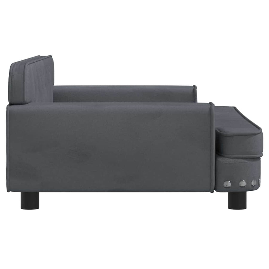Hondenmand 90X53X30 Cm Fluweel Donkergrijs