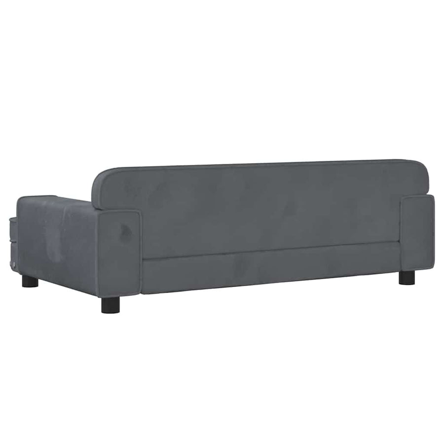 Hondenmand 90X53X30 Cm Fluweel Donkergrijs