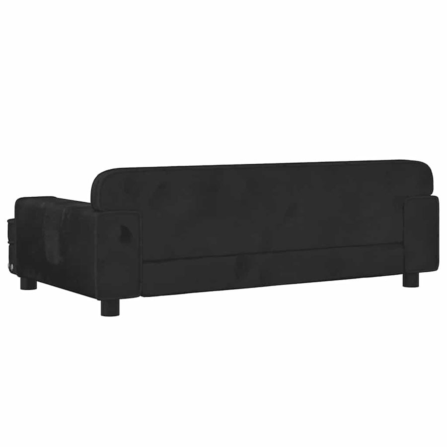 Hondenmand 90X53X30 Cm Fluweel Zwart