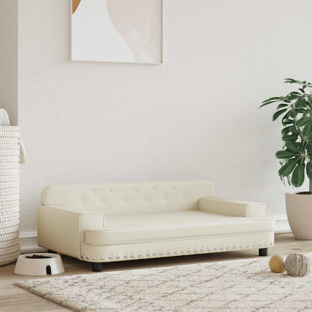 Hondenmand 90X53X30 Cm Kunstleer Crèmekleurig