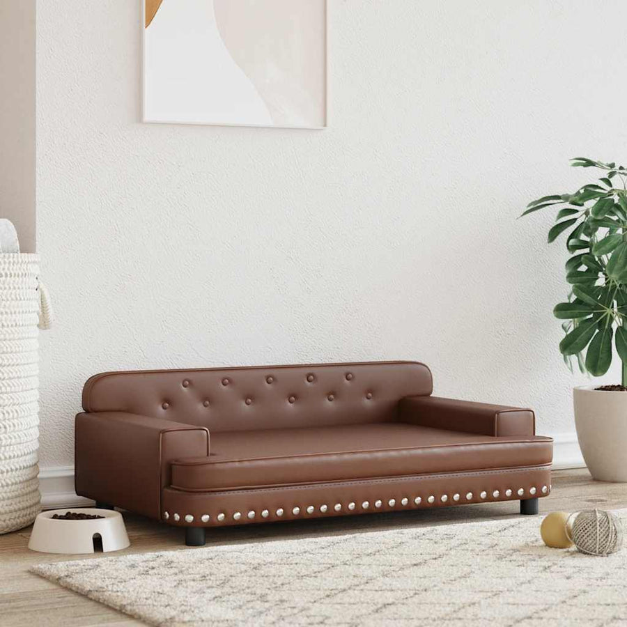 Hondenmand 90X53X30 Cm Kunstleer Bruin