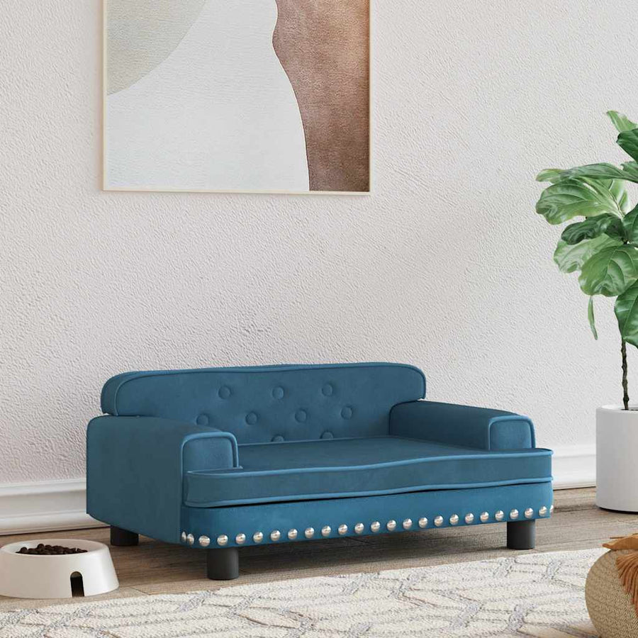 Hondenmand 70X45X30 Cm Fluweel Blauw