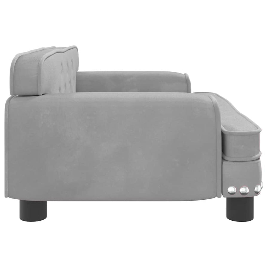 Hondenmand 70X45X30 Cm Fluweel Lichtgrijs