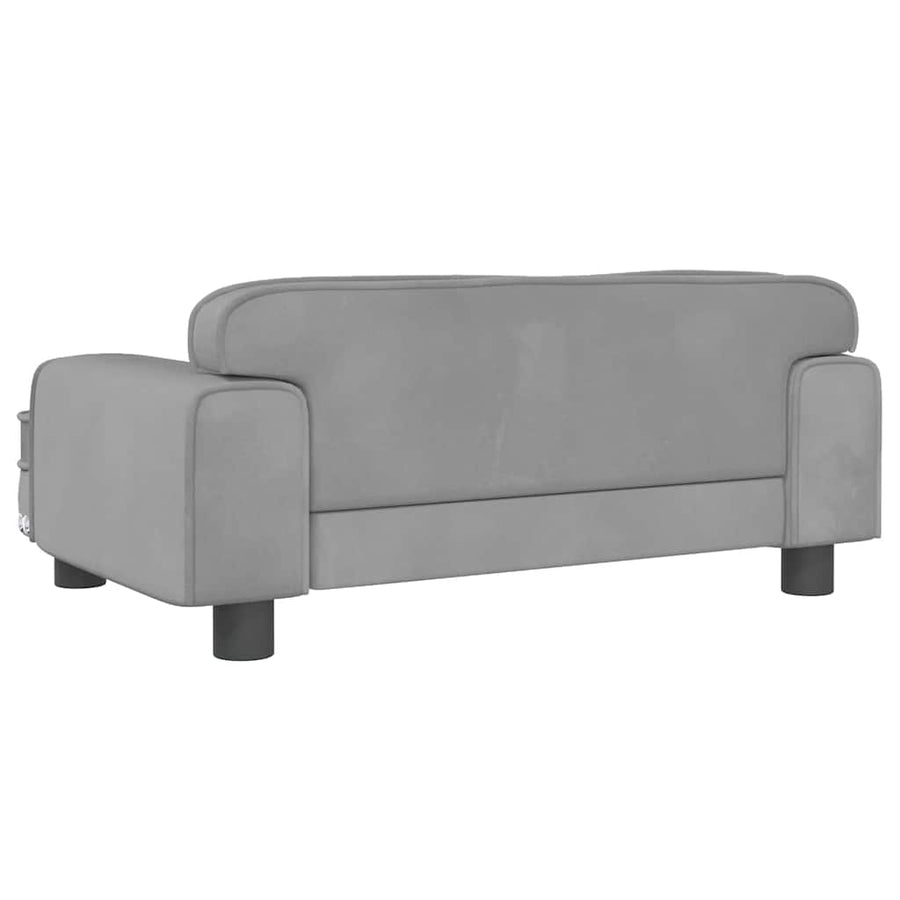 Hondenmand 70X45X30 Cm Fluweel Lichtgrijs
