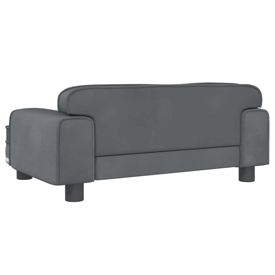 Hondenmand 70X45X30 Cm Fluweel Donkergrijs