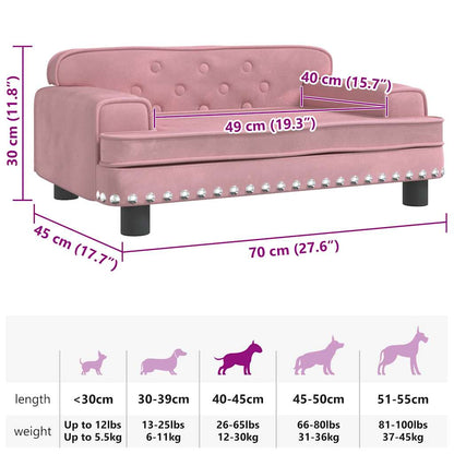 Hondenmand 70X45X30 Cm Fluweel Roze